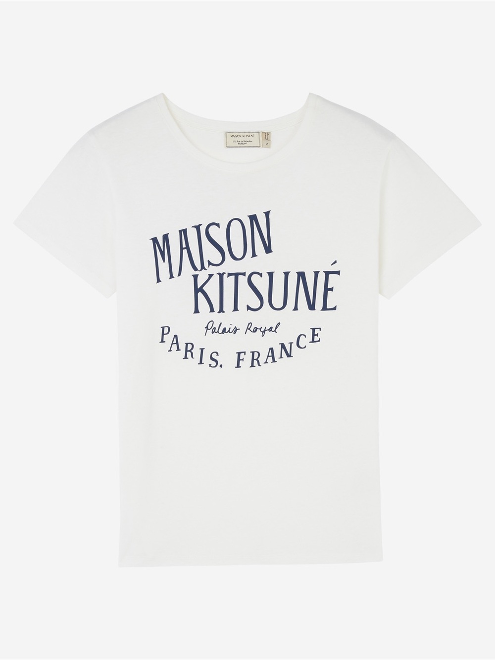 MAISON KITSUNE  women White Logo Tee (flaws see pics)